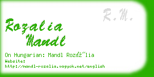 rozalia mandl business card